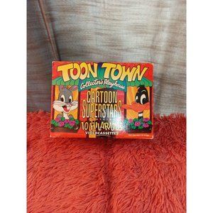 Kids Vintage 1992 Toon Town 10 VHS Cartoon Superstar Set Collection English